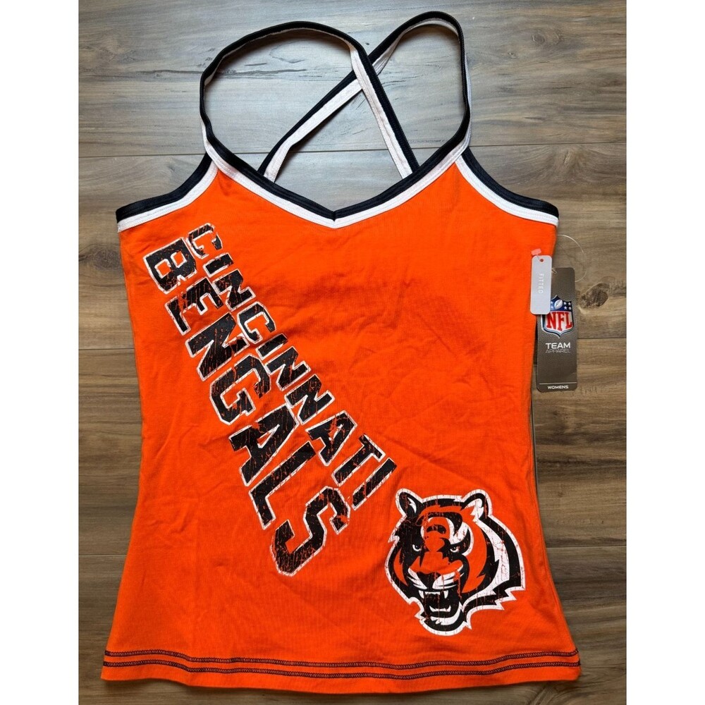NFL Team Apparel Cincinnati Bengals Halter Top Womens S Orange NWT